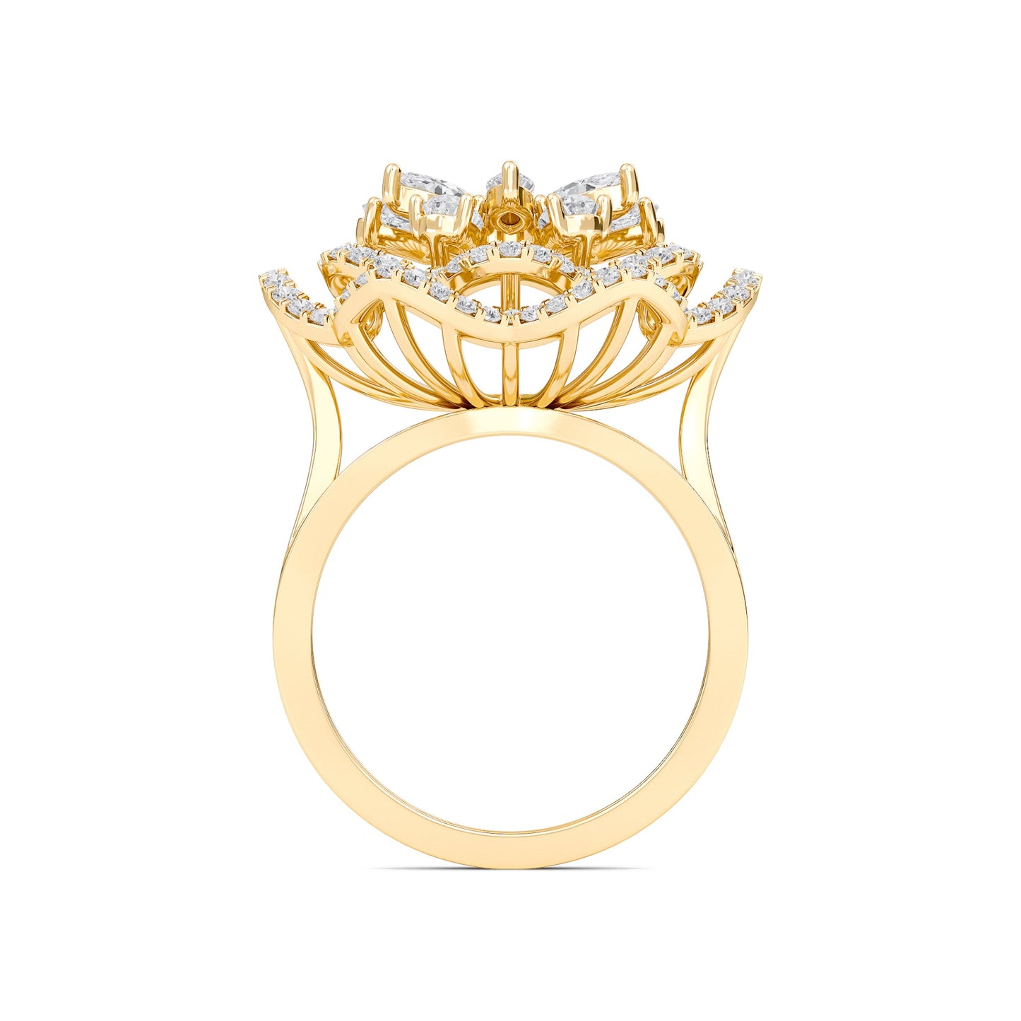 Lotus Diamond Ring