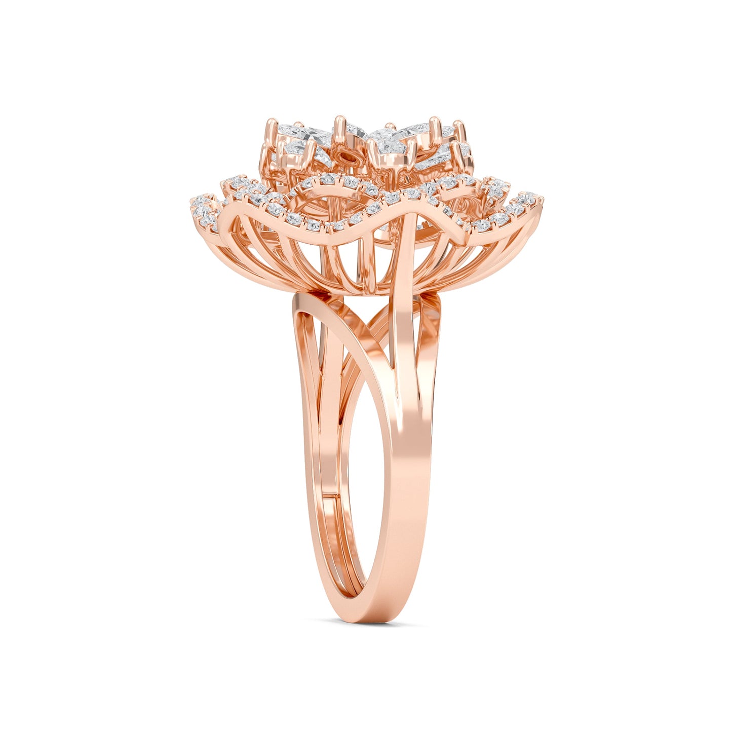 Lotus Diamond Ring