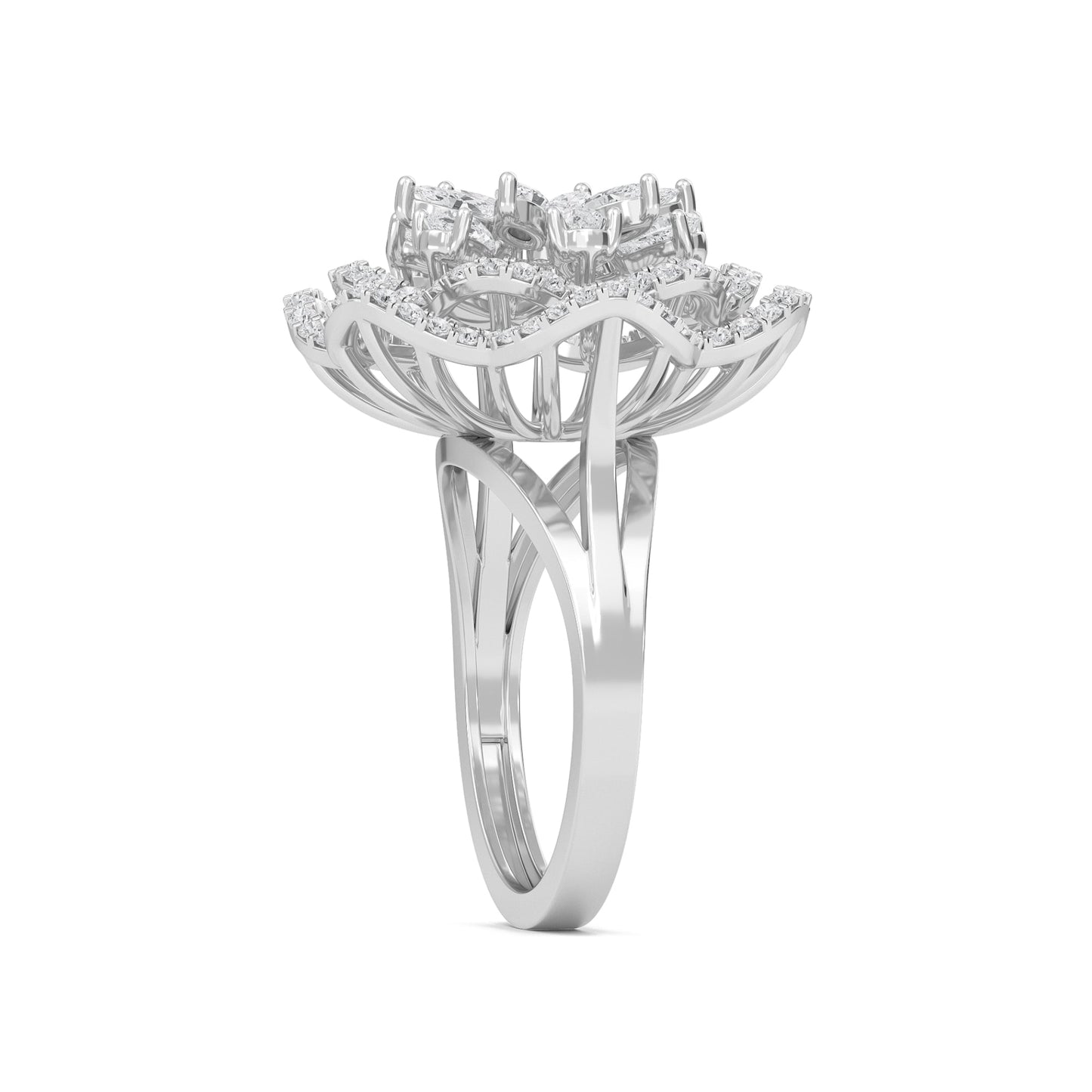 Lotus Diamond Ring