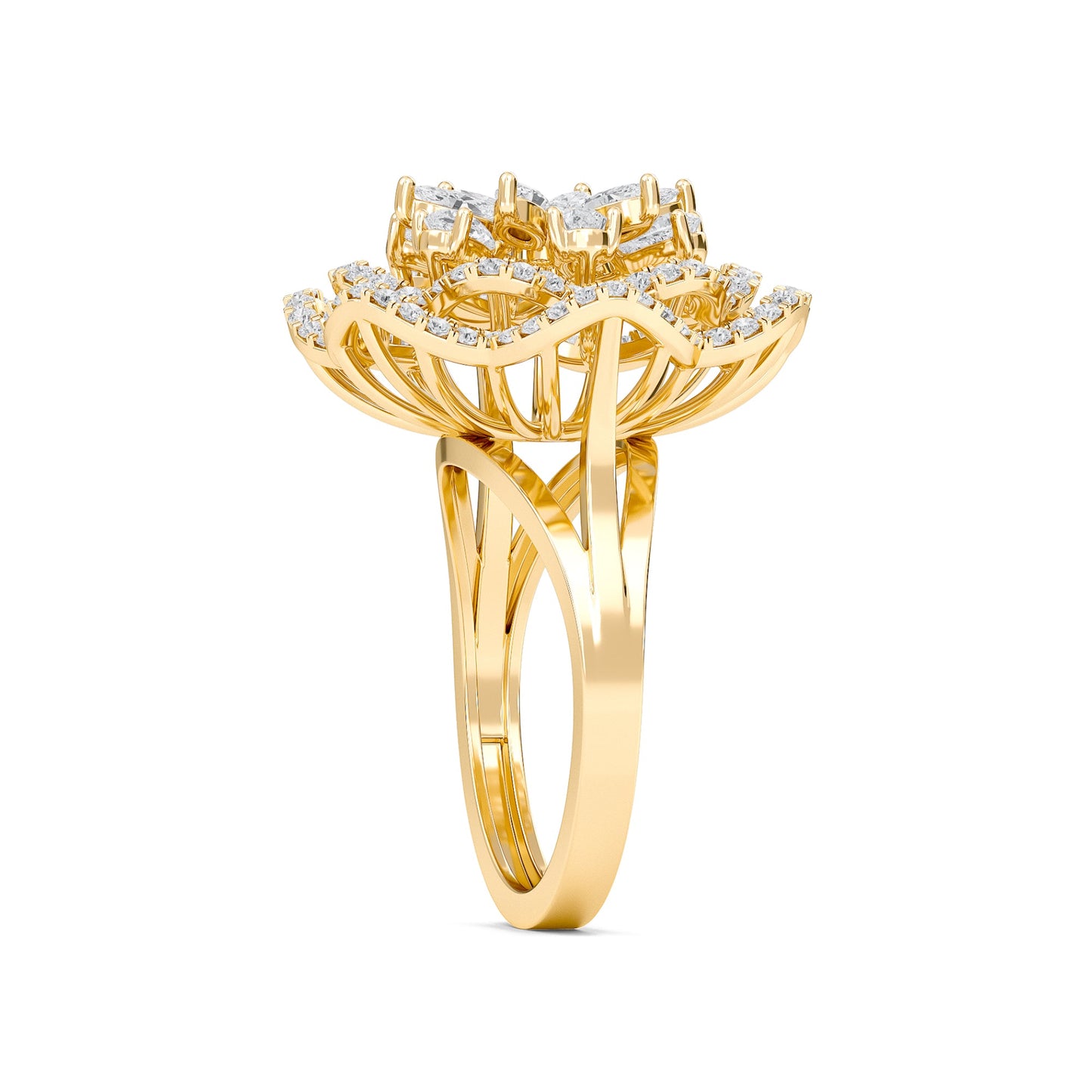 Lotus Diamond Ring