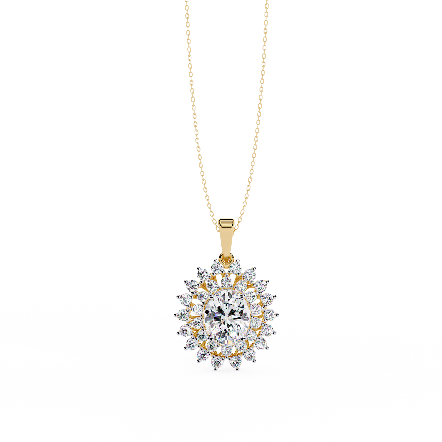 Dawn Oval Diamond Necklace