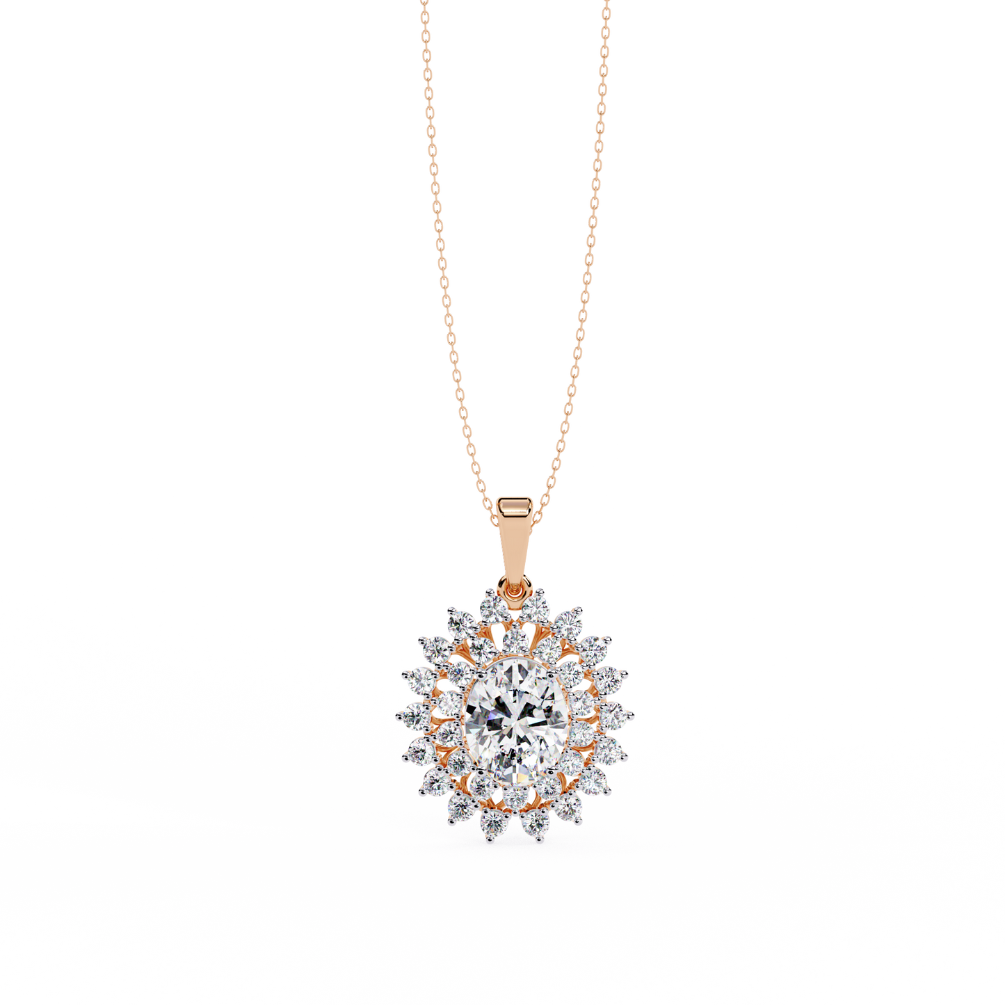 Dawn Oval Diamond Necklace
