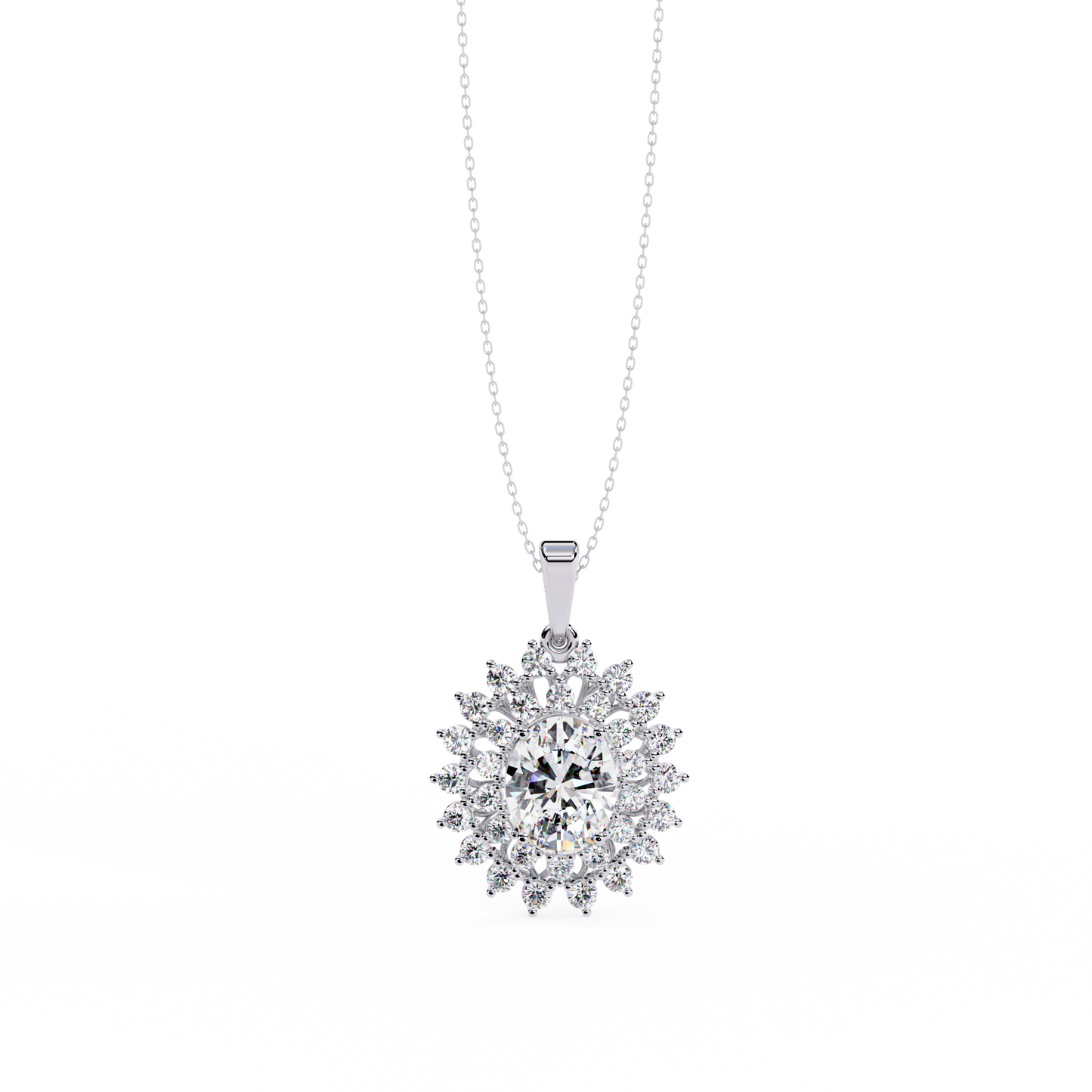 Dawn Oval Diamond Necklace