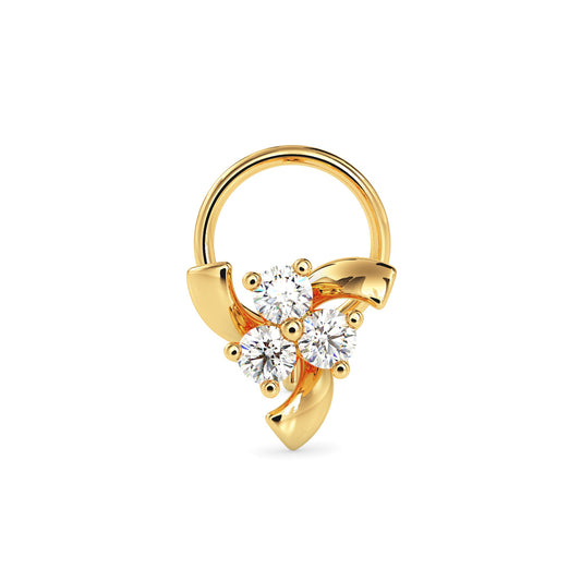 Zinta Round Diamond Nose Pin