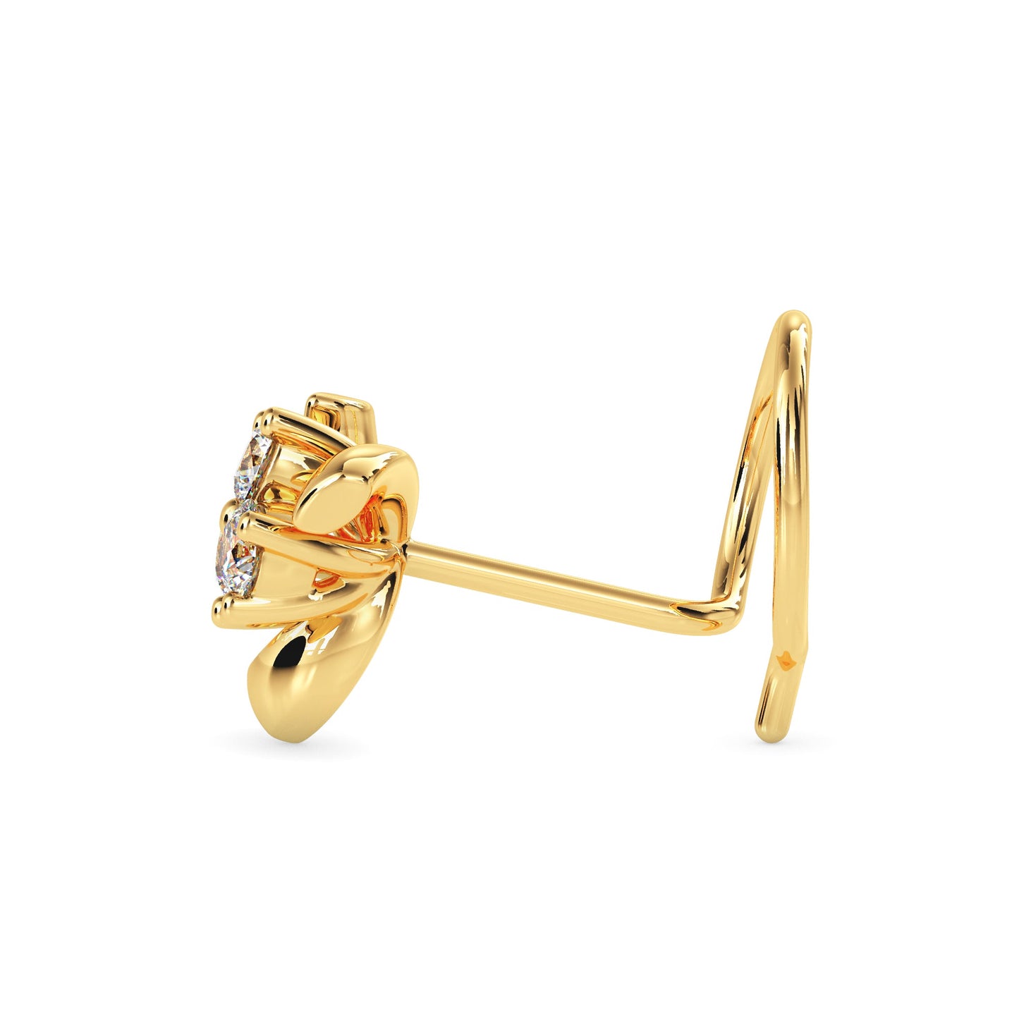 Zinta Round Diamond Nose Pin