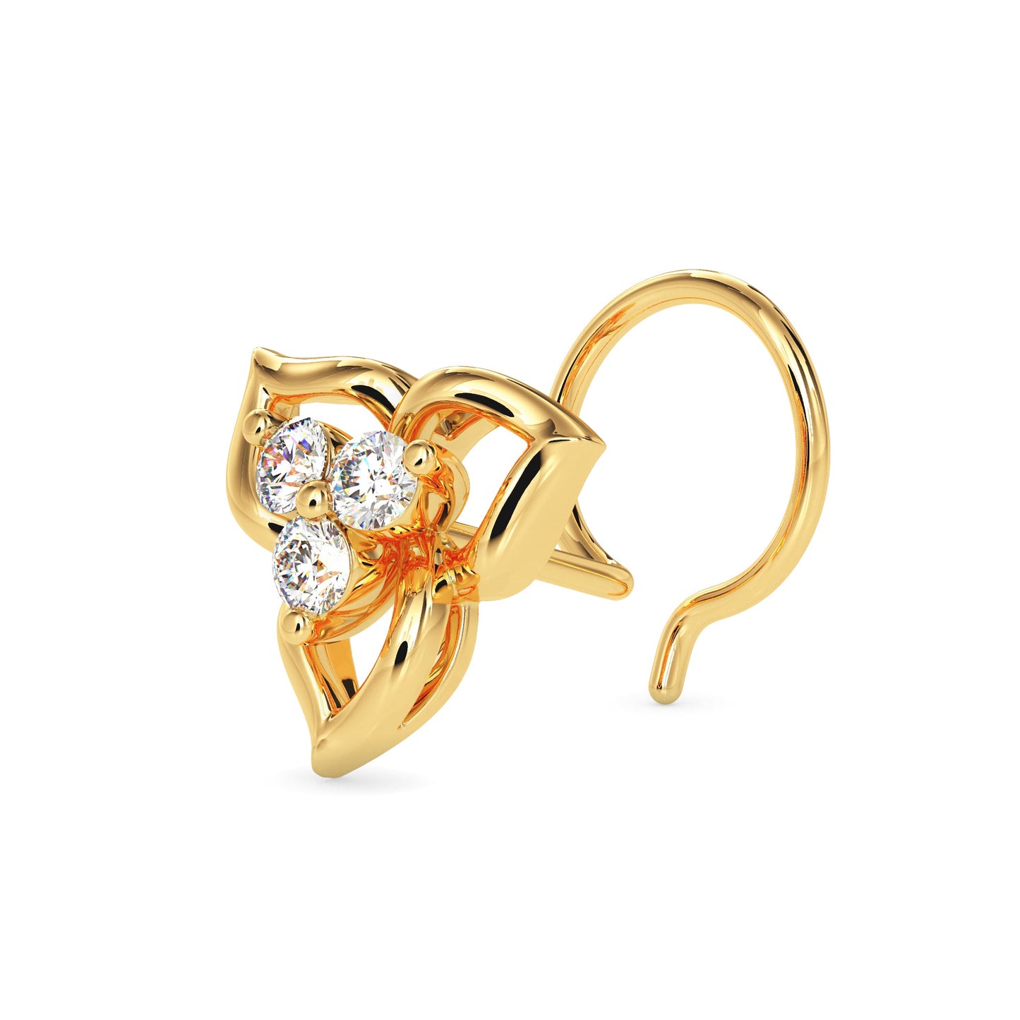 Glimza Round Diamond Nose Pin