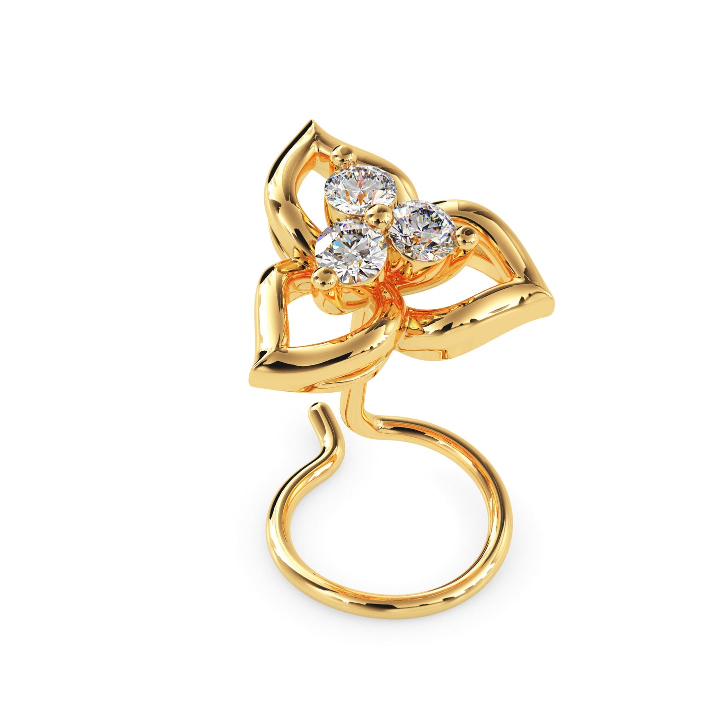 Glimza Round Diamond Nose Pin