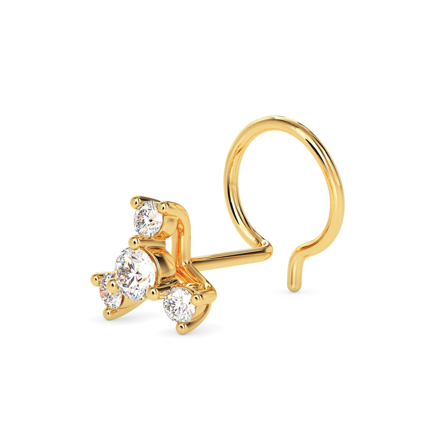 Nostelle Round Diamond Nose Pin