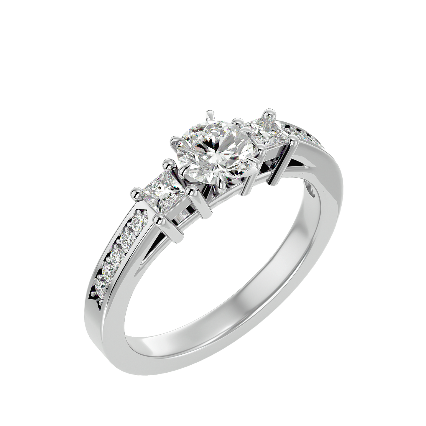 Trinity Round Diamond Ring