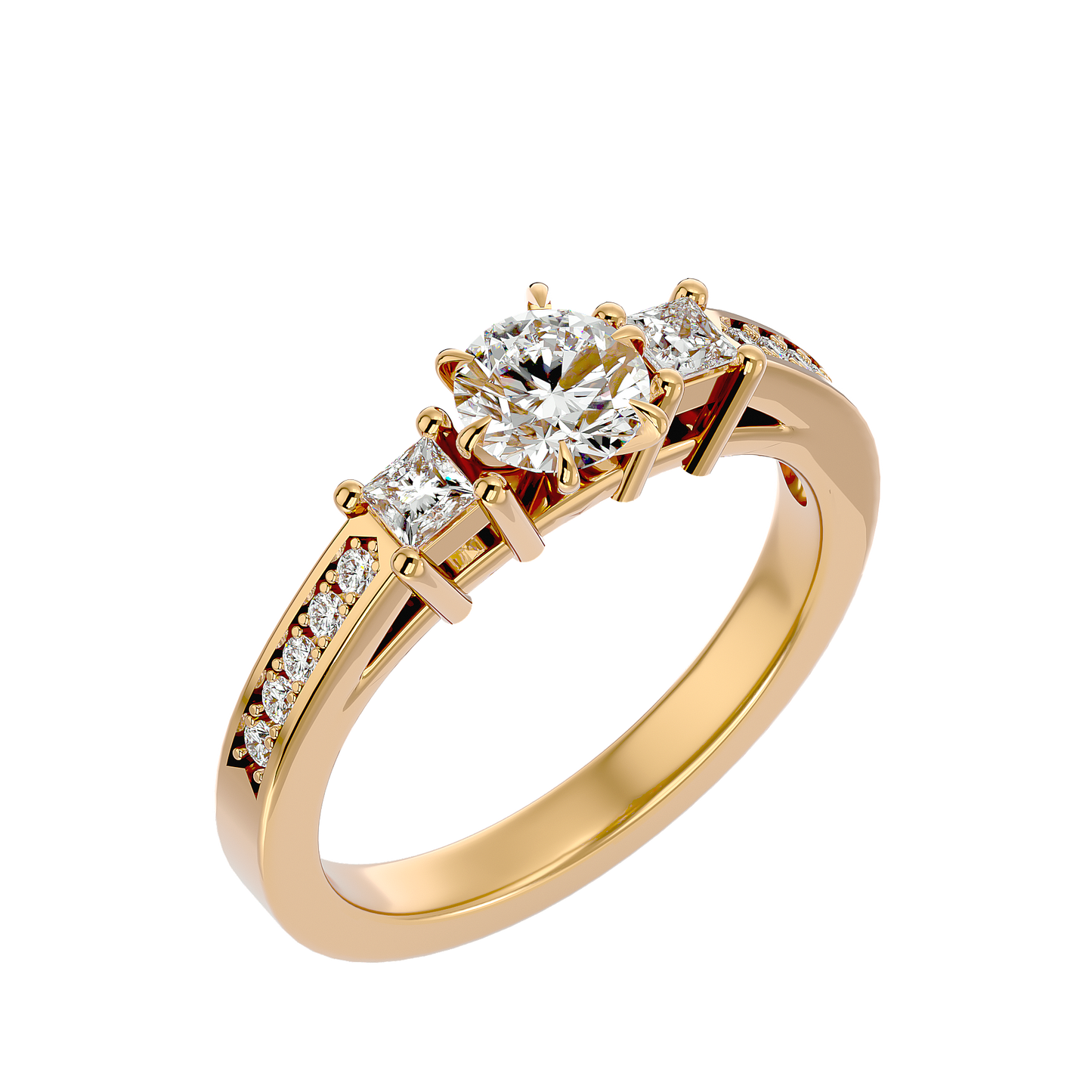 Trinity Round Diamond Ring