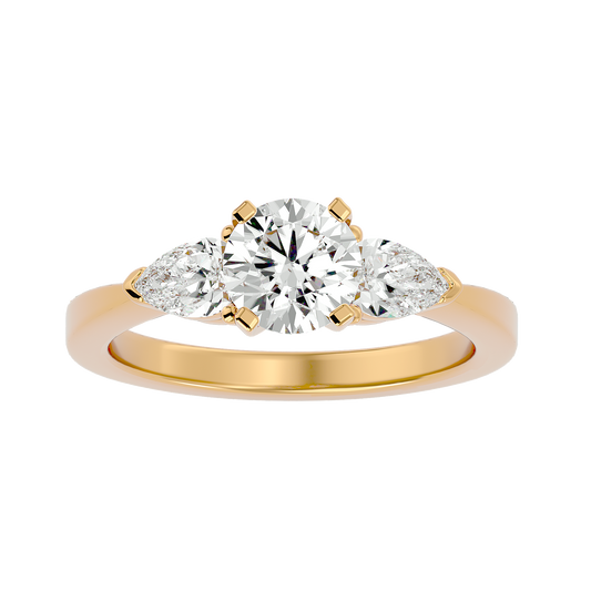 Nerina Round & Pear Diamond Ring