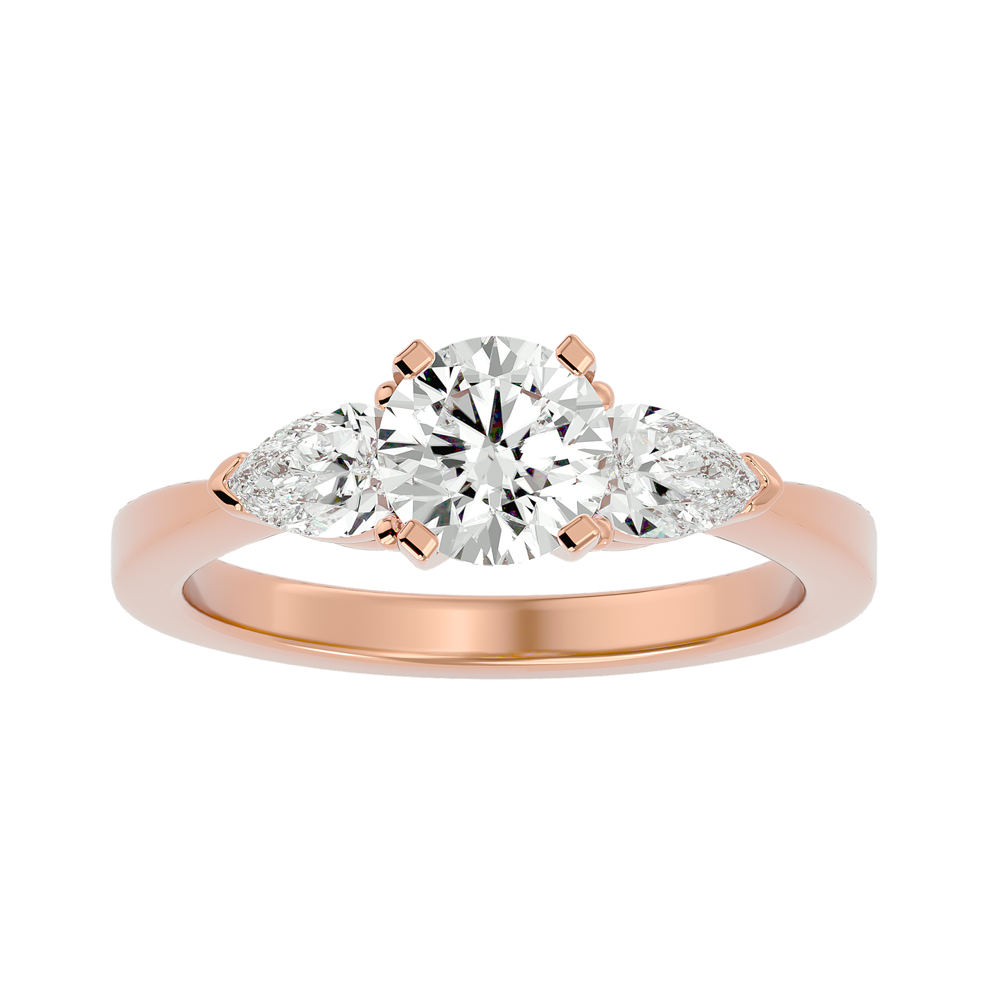 Nerina Round & Pear Diamond Ring