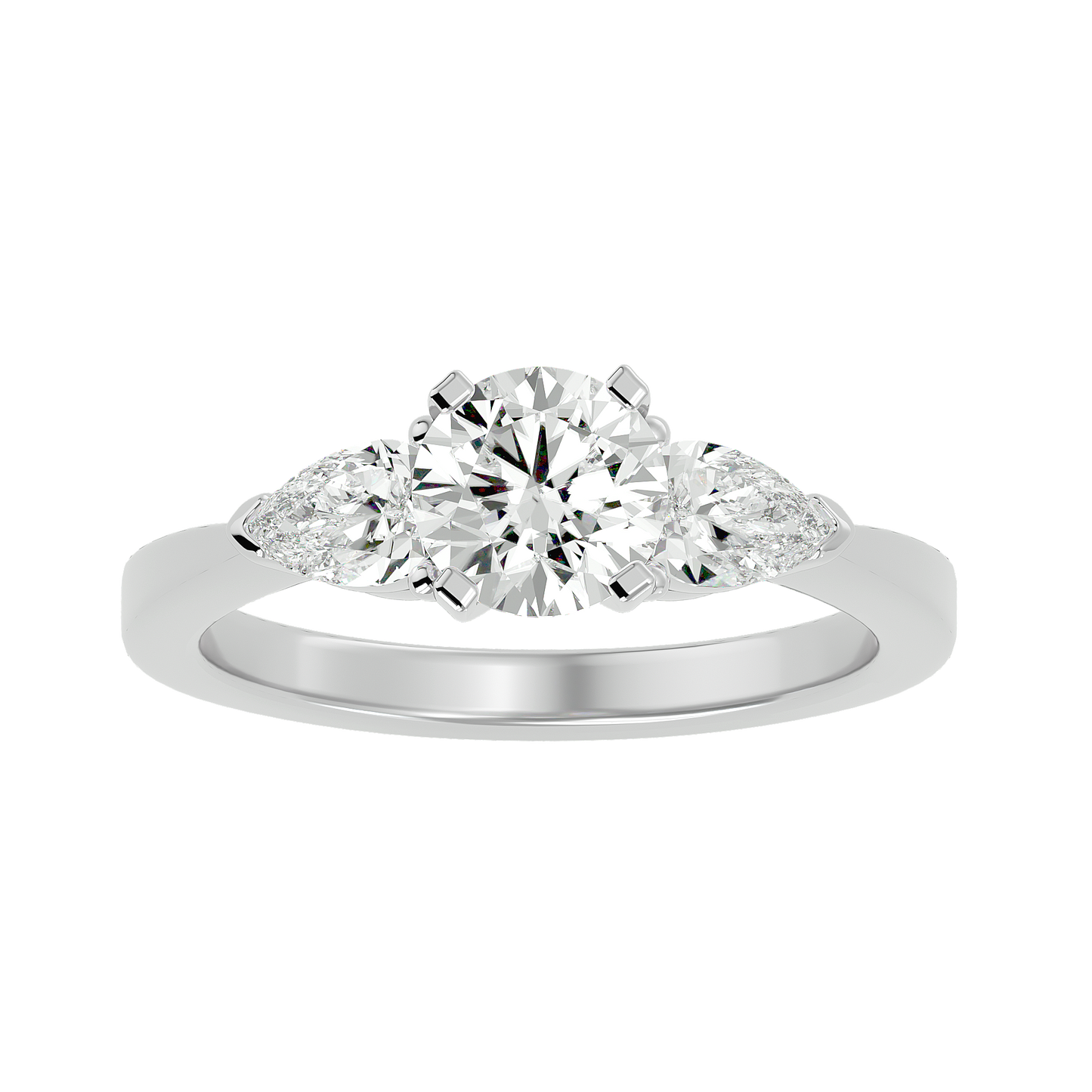 Nerina Round & Pear Diamond Ring