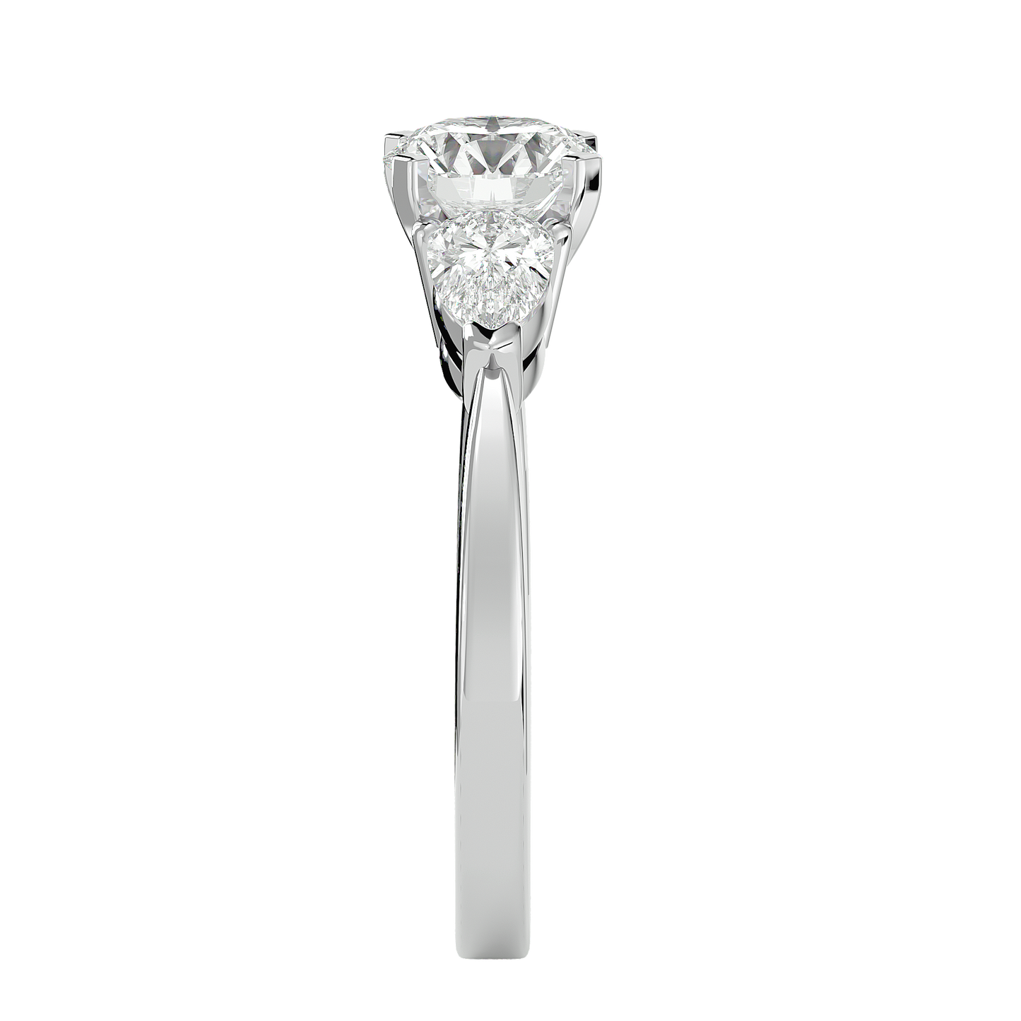 Nerina Round & Pear Diamond Ring