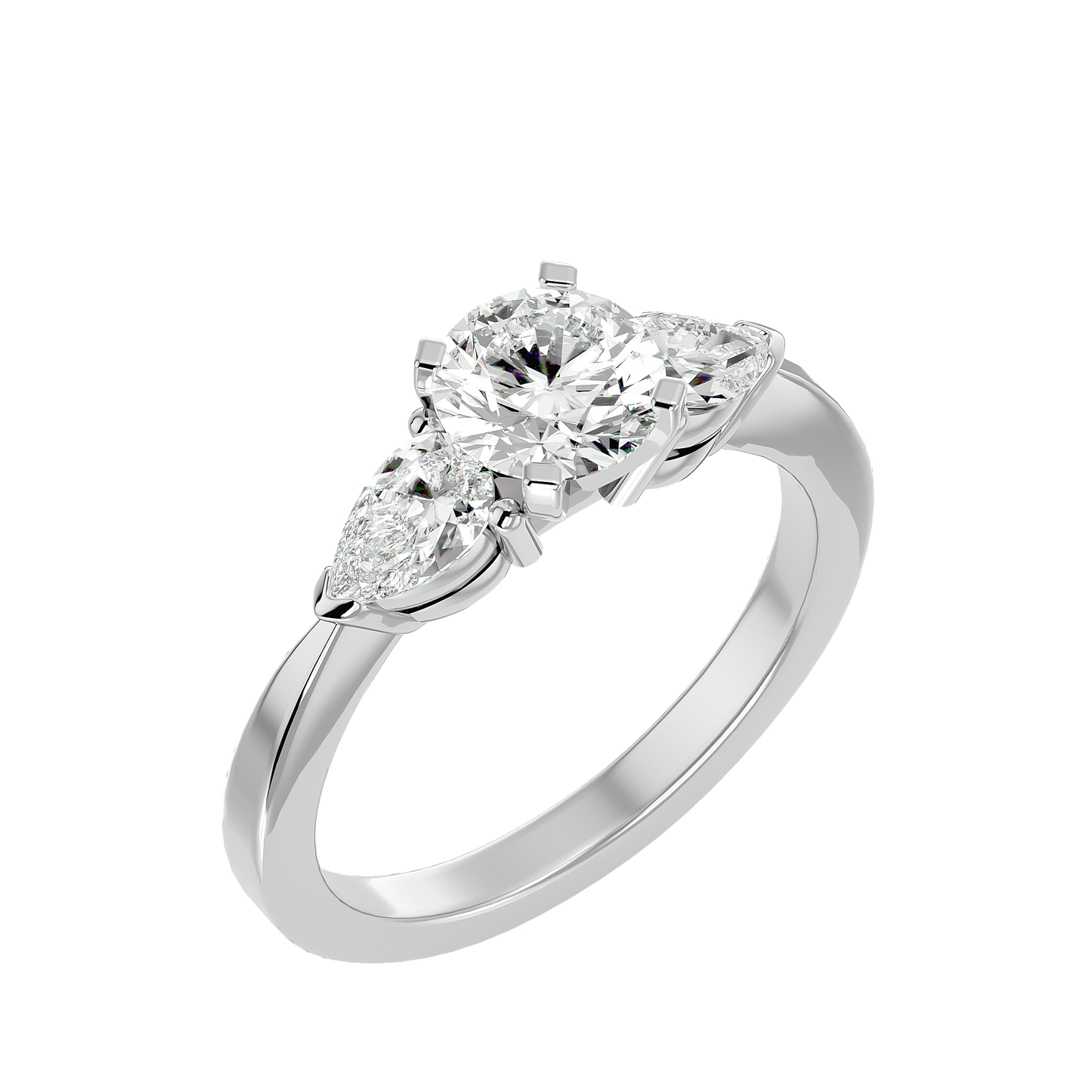 Nerina Round & Pear Diamond Ring