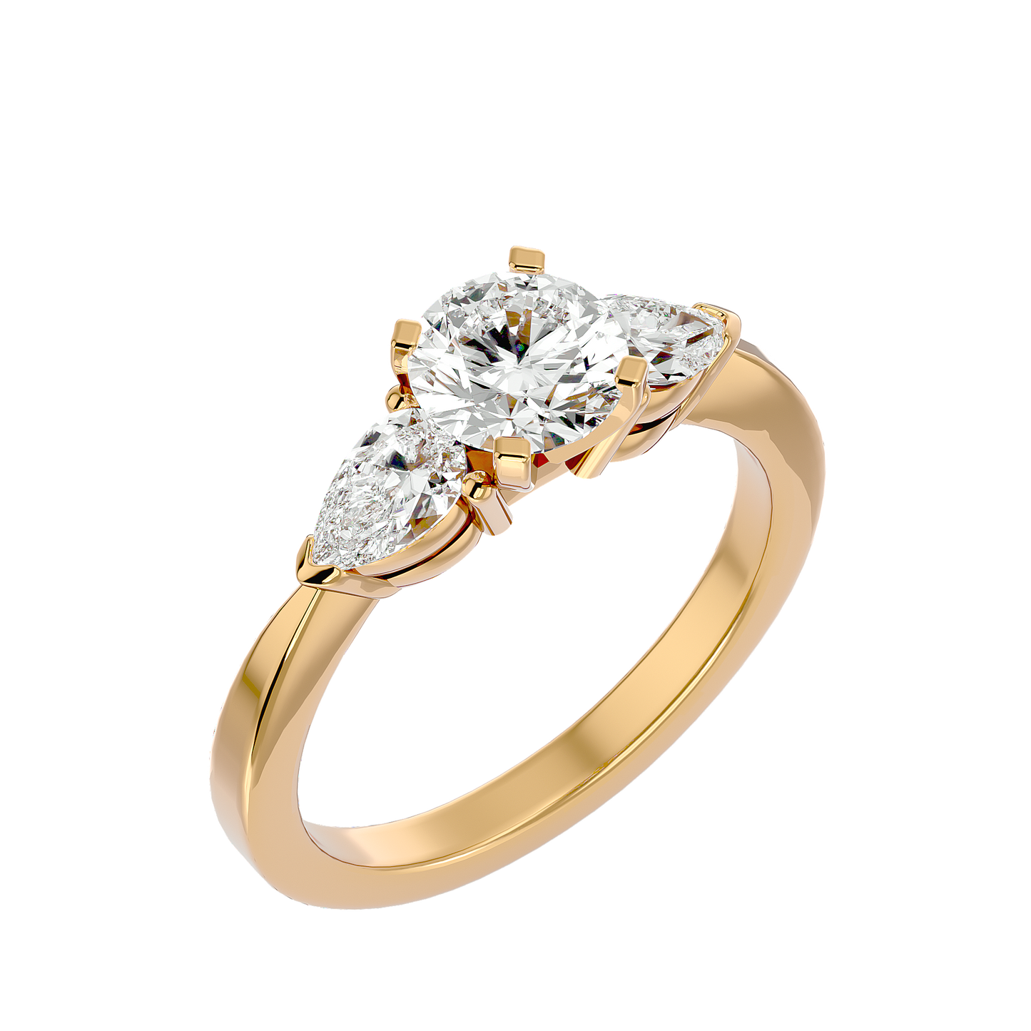Nerina Round & Pear Diamond Ring