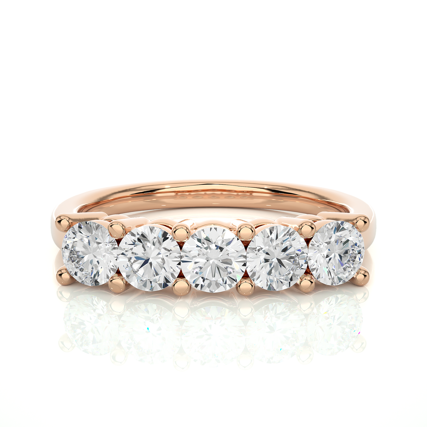 Lustre Five-Stone Diamond Ring
