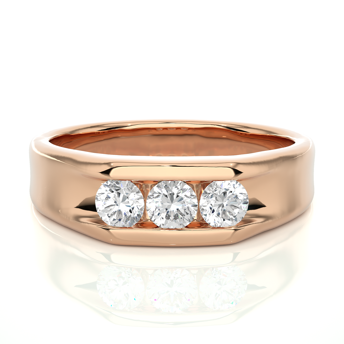 Roman Round Diamond Ring