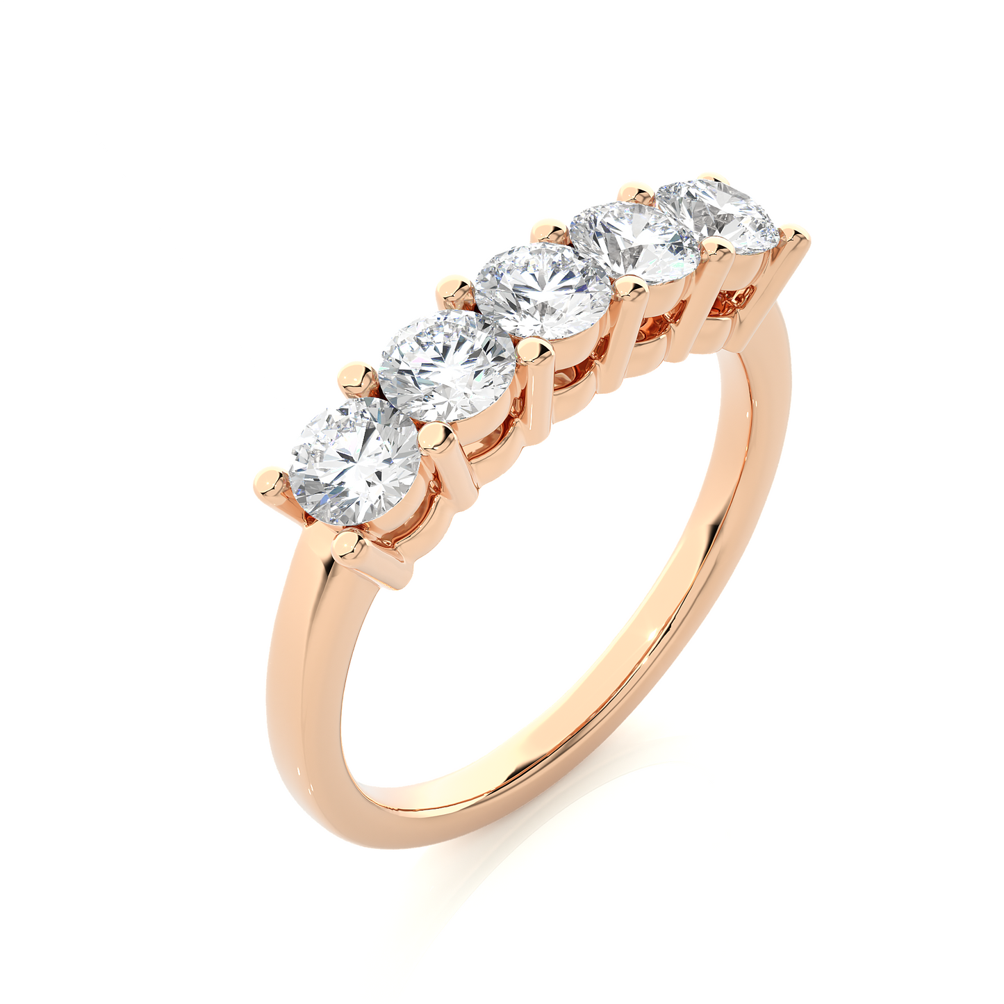 Lustre Five-Stone Diamond Ring