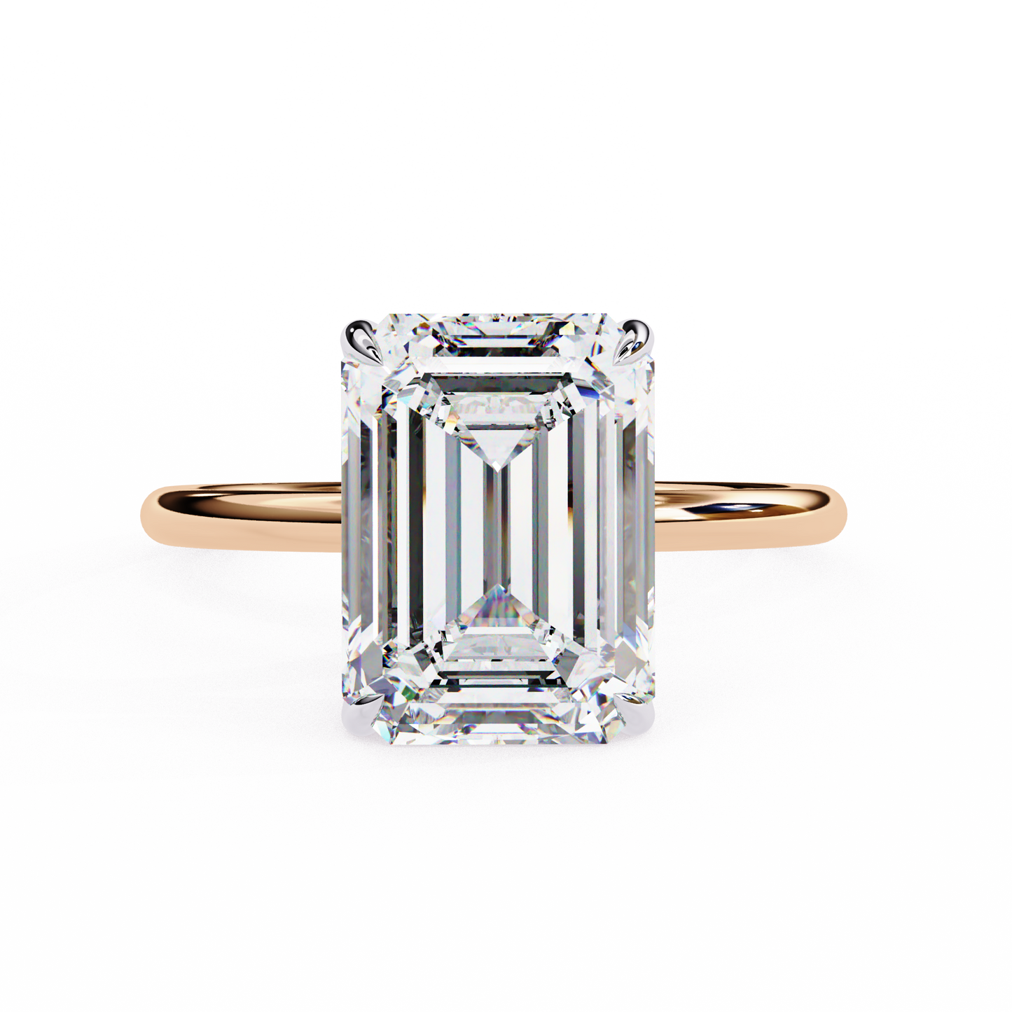 Moonlit Emerald Diamond Ring