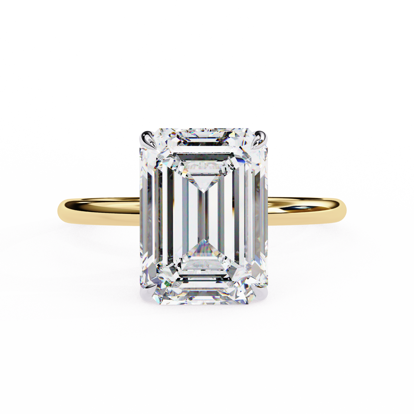 Moonlit Emerald Diamond Ring