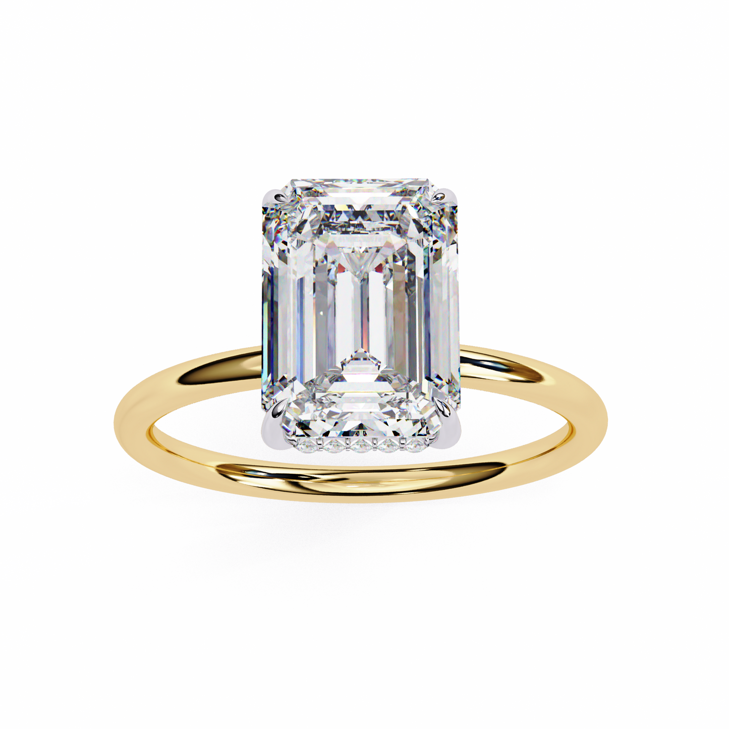 Moonlit Emerald Diamond Ring
