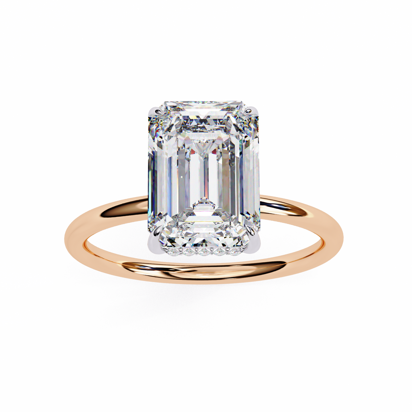 Moonlit Emerald Diamond Ring