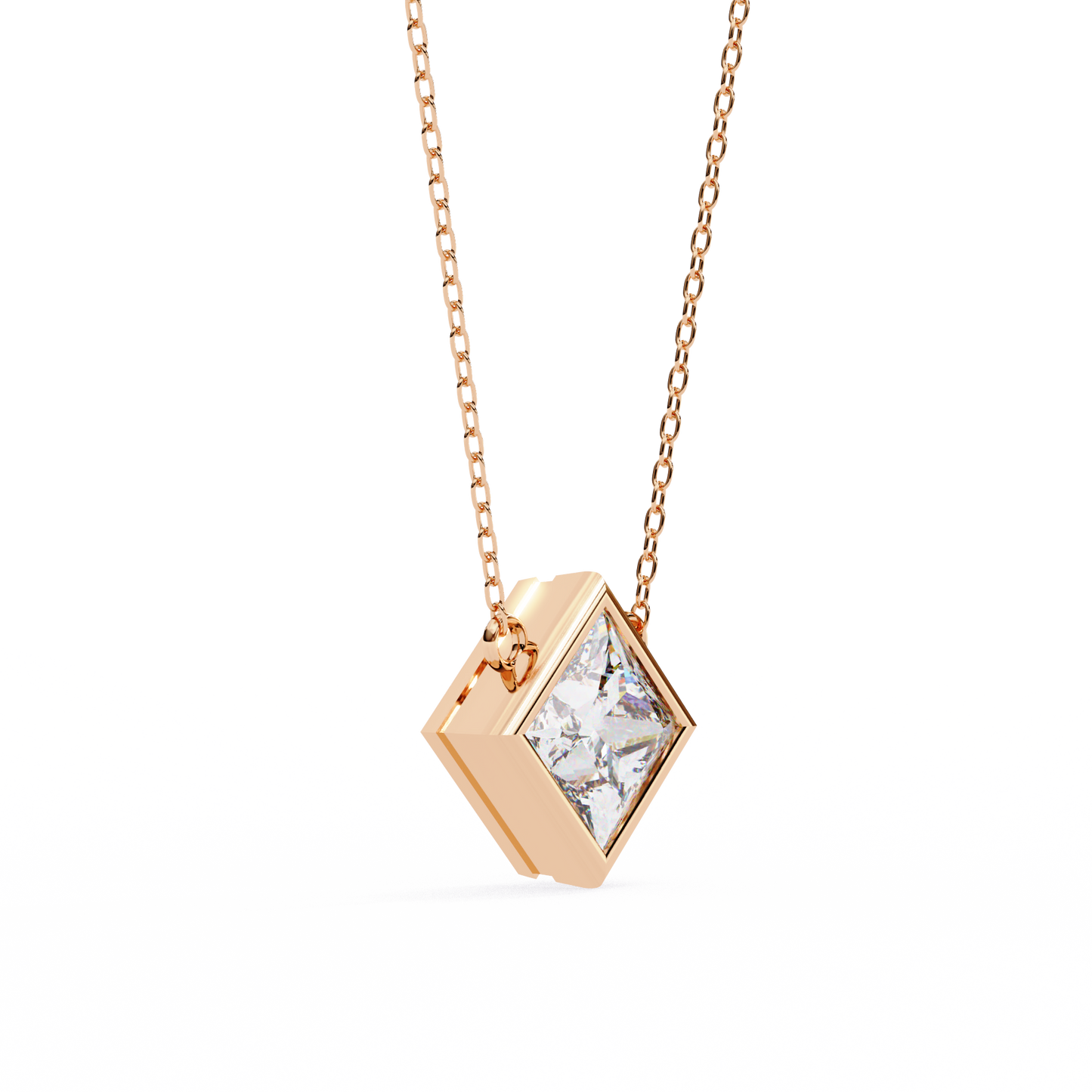 Aurora Princess Charm Diamond Pendant