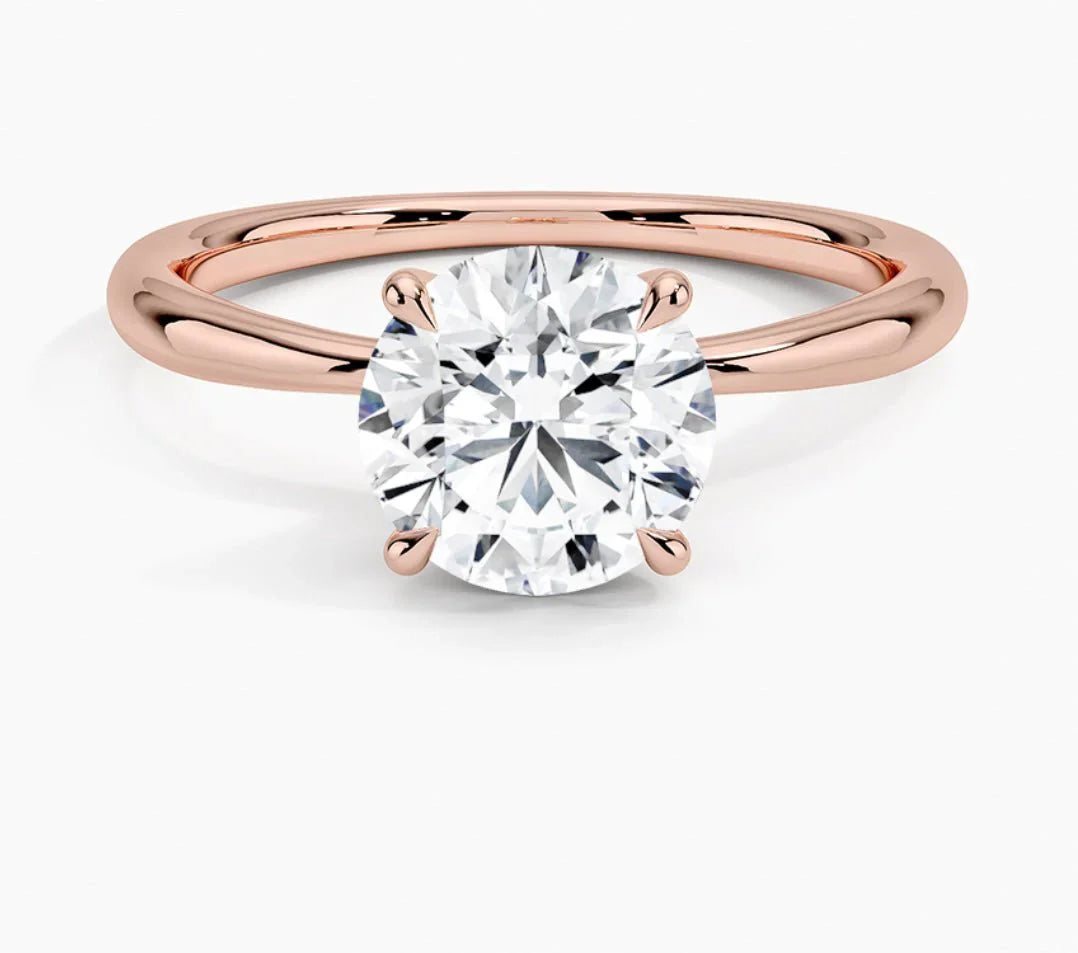 IGI Certified 2CT D VVS2 Lab Grown Diamond Round Cut Solitaire Ring