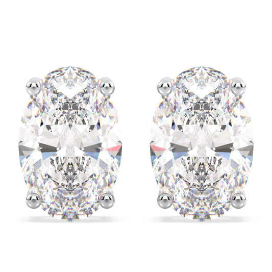 IGI Certified D VVS2 Lab Grown Diamond Oval Cut Solitaire Studs