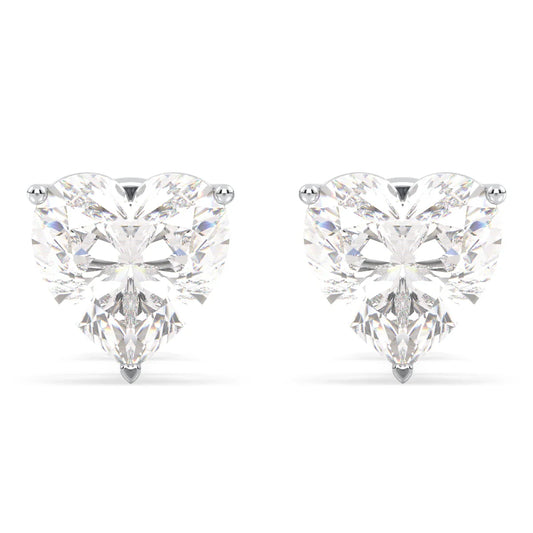 IGI Certified 1ct each D VVS2 Lab Grown Diamond Heart Cut Solitaire Studs