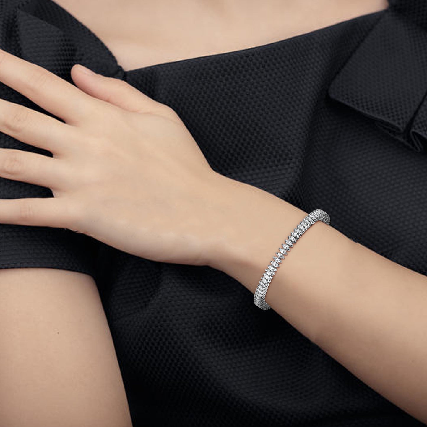 EchoBond Marquise Diamond Bracelet