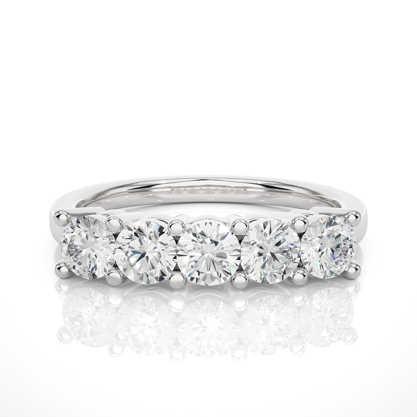 Lustre Five-Stone Diamond Ring