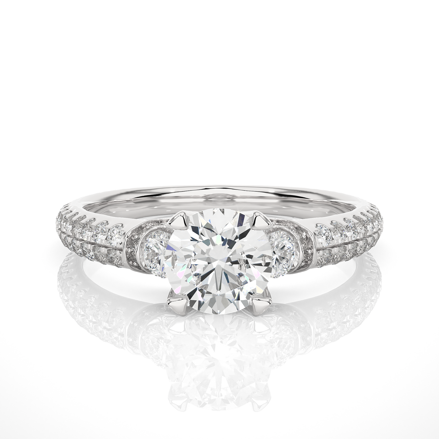 Mistara Round Diamond Ring