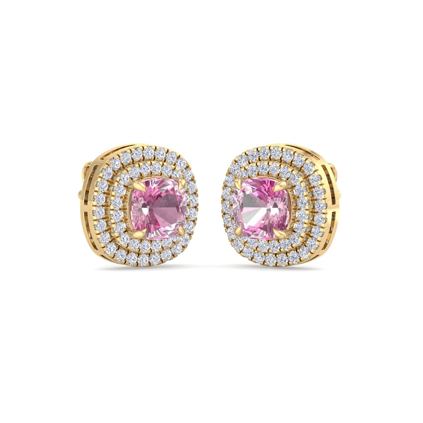 Rosy Dusk Diamond Earrings