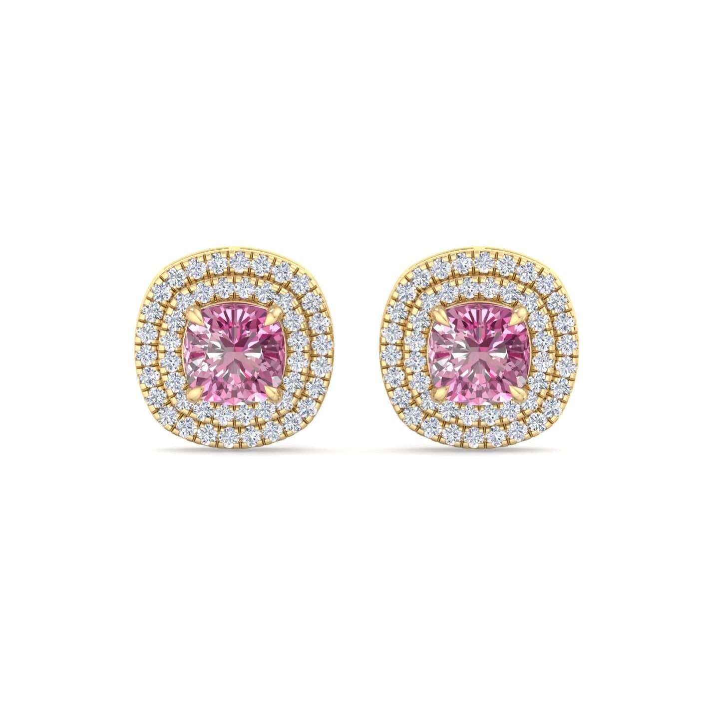 Rosy Dusk Diamond Earrings