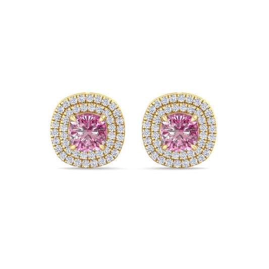 Rosy Dusk Diamond Earrings