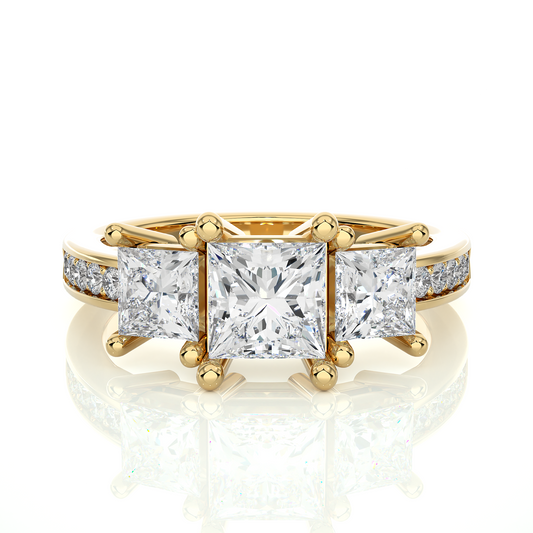 Trio Princess Diamond Ring