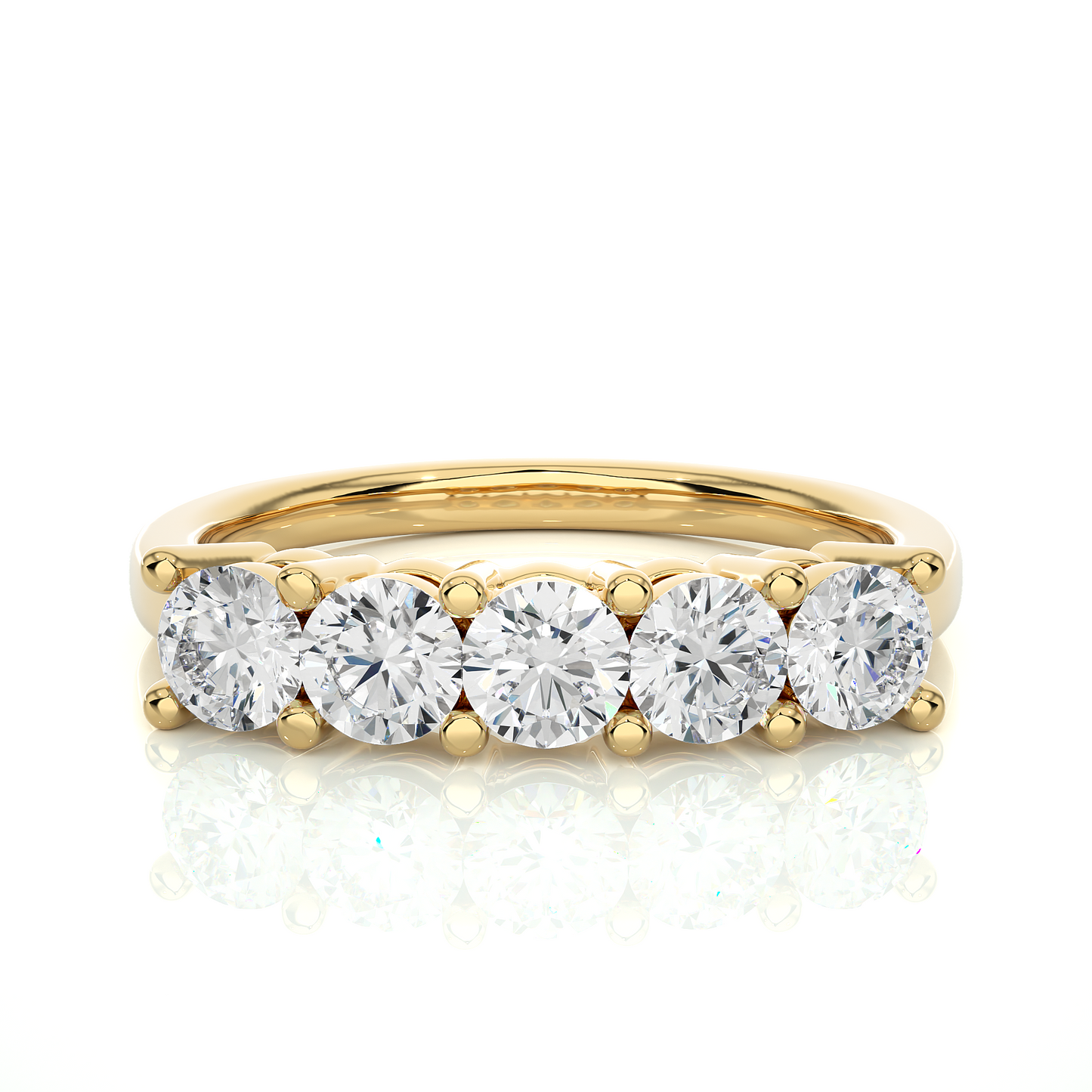 Lustre Five-Stone Diamond Ring