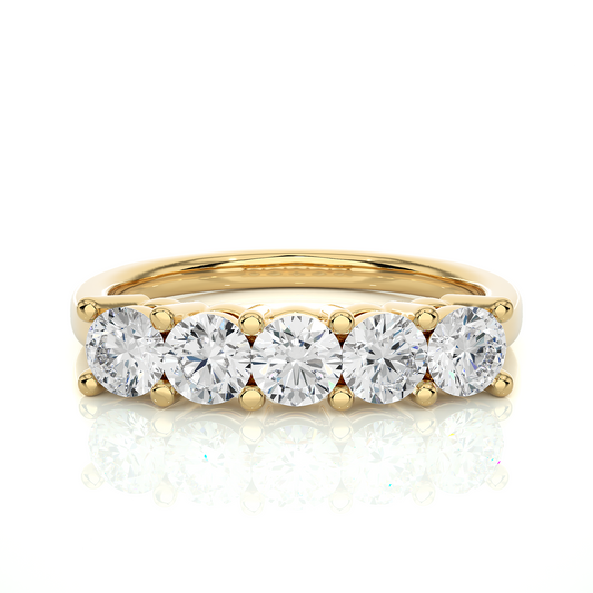 Lustre Five-Stone Diamond Ring