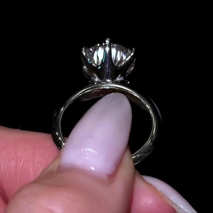 2 Carat Round 6 Prong Lab Grown Diamond Ring  | IGI Certified D-E VS1-VVS2 | 14K / 18K Solid Gold | 2  to 5 Carat
