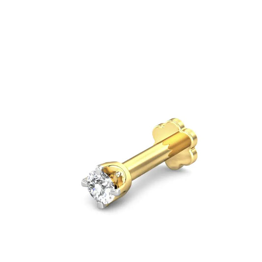 Adorn Round Diamond Nose Pin