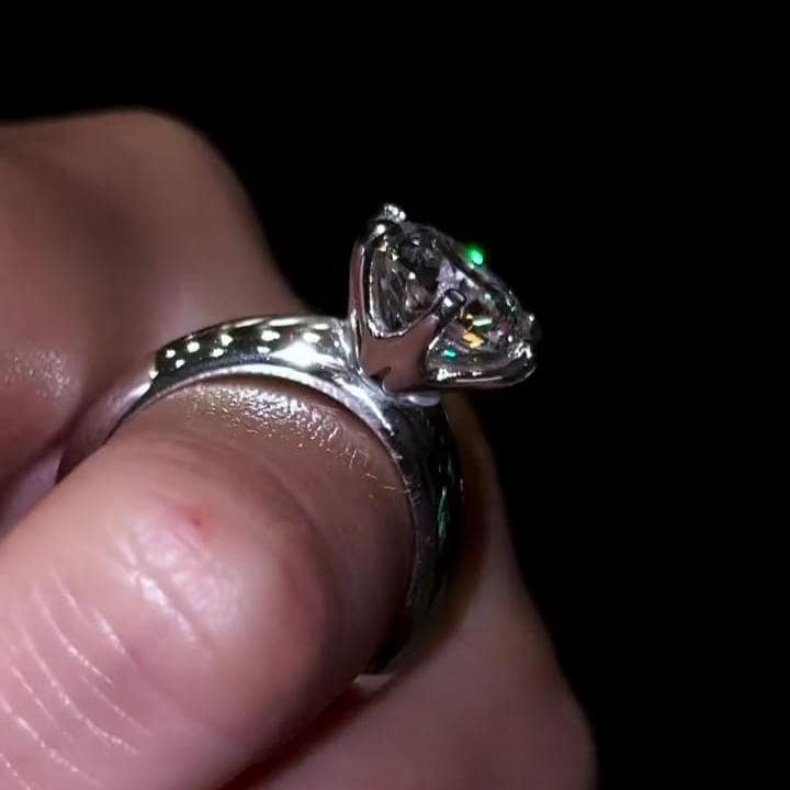 2 Carat Round 6 Prong Lab Grown Diamond Ring  | IGI Certified D-E VS1-VVS2 | 14K / 18K Solid Gold | 2  to 5 Carat