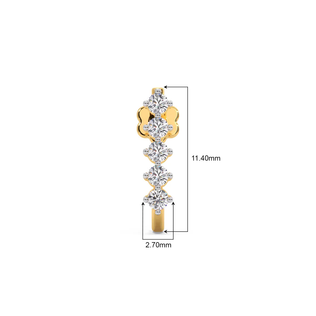 Eclipse Diamond Nose Pin